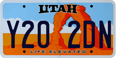UT license plate Y202DN