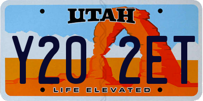 UT license plate Y202ET
