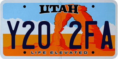 UT license plate Y202FA