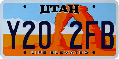 UT license plate Y202FB