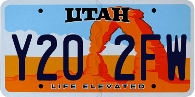 UT license plate Y202FW