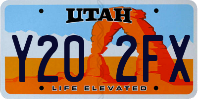 UT license plate Y202FX