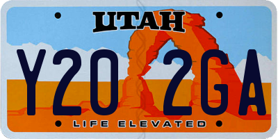 UT license plate Y202GA