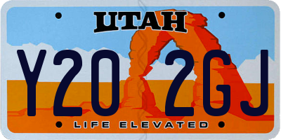 UT license plate Y202GJ