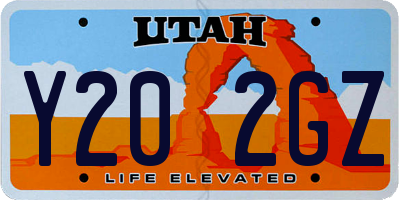 UT license plate Y202GZ