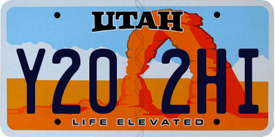 UT license plate Y202HI