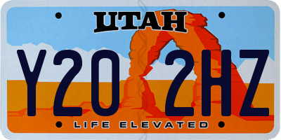 UT license plate Y202HZ