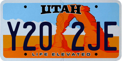 UT license plate Y202JE
