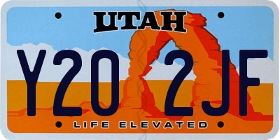 UT license plate Y202JF