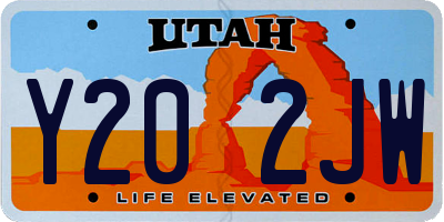 UT license plate Y202JW