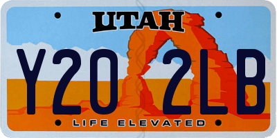 UT license plate Y202LB