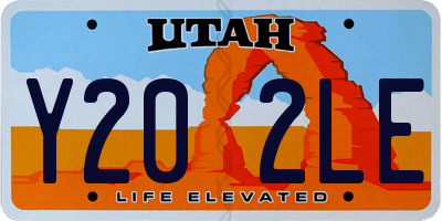 UT license plate Y202LE