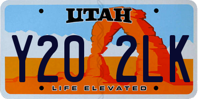 UT license plate Y202LK
