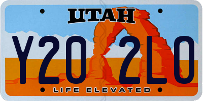 UT license plate Y202LO
