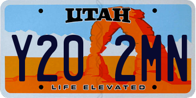 UT license plate Y202MN