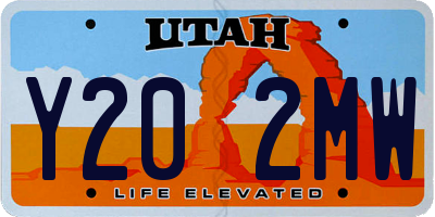 UT license plate Y202MW