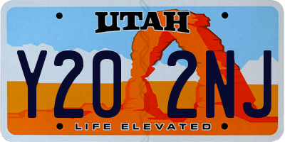 UT license plate Y202NJ