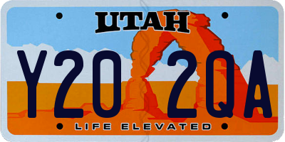 UT license plate Y202QA