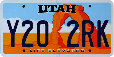 UT license plate Y202RK