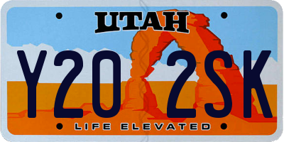 UT license plate Y202SK