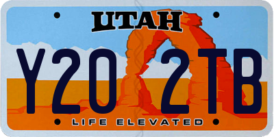 UT license plate Y202TB