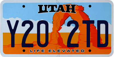 UT license plate Y202TD