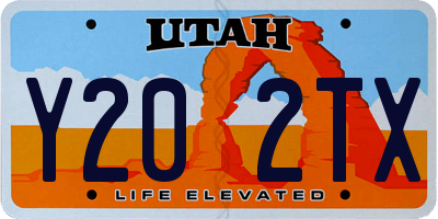 UT license plate Y202TX