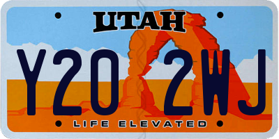 UT license plate Y202WJ