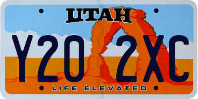 UT license plate Y202XC