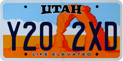 UT license plate Y202XD