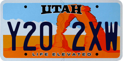 UT license plate Y202XW