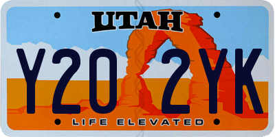 UT license plate Y202YK
