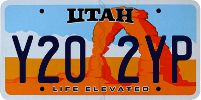 UT license plate Y202YP