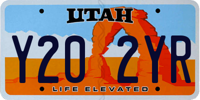 UT license plate Y202YR