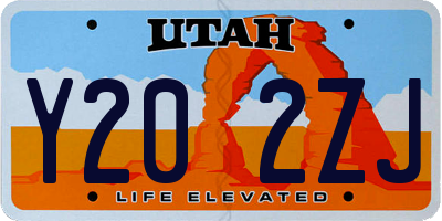 UT license plate Y202ZJ