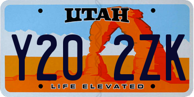 UT license plate Y202ZK