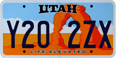 UT license plate Y202ZX