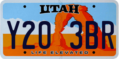 UT license plate Y203BR