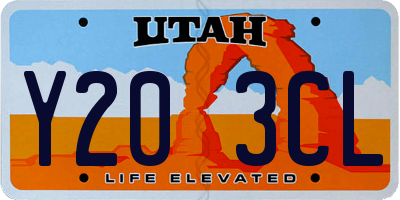 UT license plate Y203CL