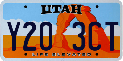 UT license plate Y203CT