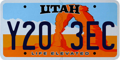 UT license plate Y203EC
