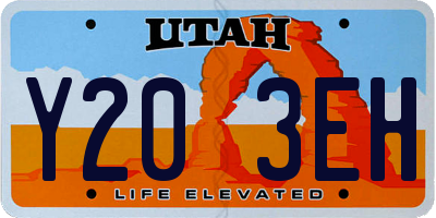 UT license plate Y203EH