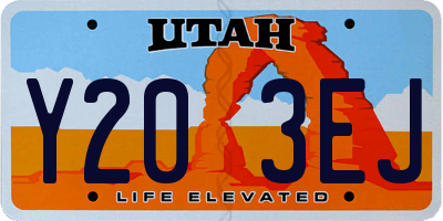 UT license plate Y203EJ