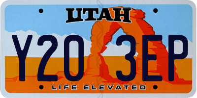 UT license plate Y203EP