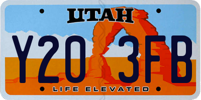 UT license plate Y203FB