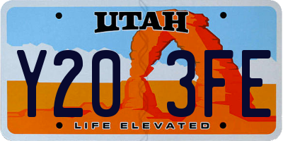 UT license plate Y203FE