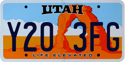UT license plate Y203FG