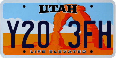 UT license plate Y203FH