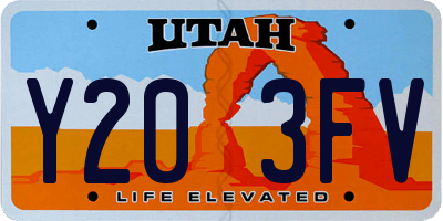 UT license plate Y203FV
