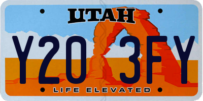 UT license plate Y203FY